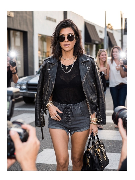 One Teaspoon Pants - new Kourtney Kardashian’s ⇝ One Teaspoon ⇝ Superfreaks Lace Up Denim Shorts ⇝ 24